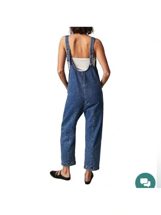We The Free Free people high roller sapphire blue size Small overalls - Picture 2 of 5